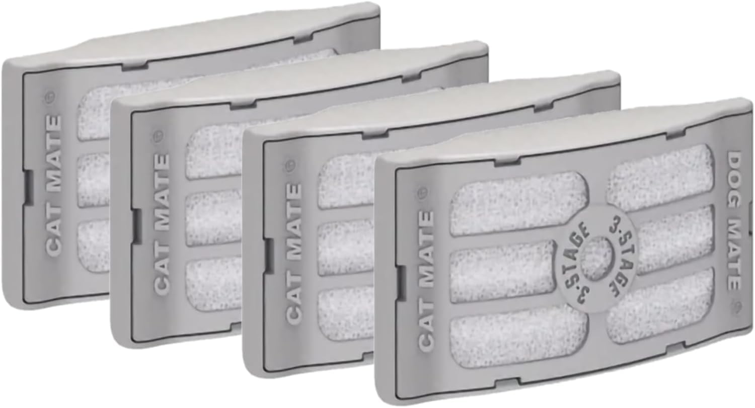 Cat Mate 3-Stage Filter Cartridges (386) - Suitable for all Cat and Dog Mate or Closer Pets Fountains (Pack of 4) — image 1