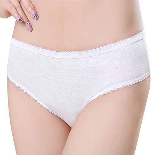 Disposable Underwears for Women WoodyKnows Women's Cotton Regular Briefs Panties Undies