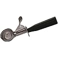 Winco No.30 Ice Cream Disher with Plastic Handle, Size 30, 1 1/4 oz capacity, Black, Stainess Steel
