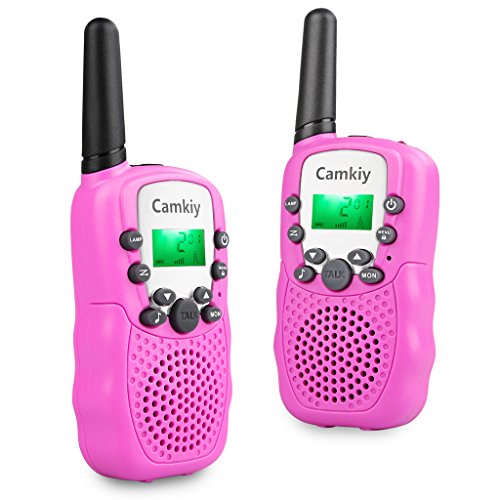 Walkie Talkies for Girls Pink Toys for 4 5 6 7 Year Old Kids Outdoor Fun, Birthday Gifts Toy for Girls Age 8 9 10