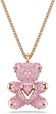 Pendente Teddy, Orso, Rosa, Placcato color oro rosa