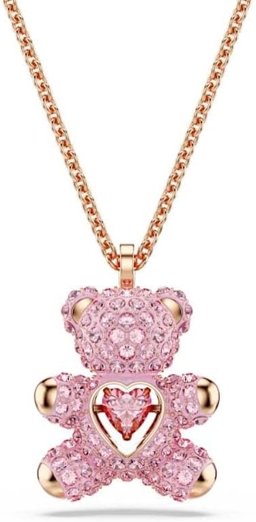 Pendente Teddy, Orso, Rosa, Placcato color oro rosa