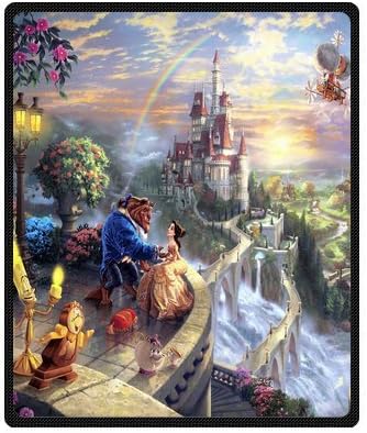 Scottshop Custom High Quality Fleece Blankets 50" x 60" Inch, Design Beauty and the Beast Blankets Throws Cotton Blanket Indoor / Outdoor Blanket