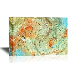 Canvas Wall Art - Abstract Color Composition - Gallery Wrap Modern Home Art | Ready to Hang - 12x18 inches