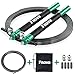 Fnova Adjustable Crossfit Jump Rope Kit Bundle with 10-Feet Cable, Foam Handle, Carrying Bag and Replacement Parts, Green