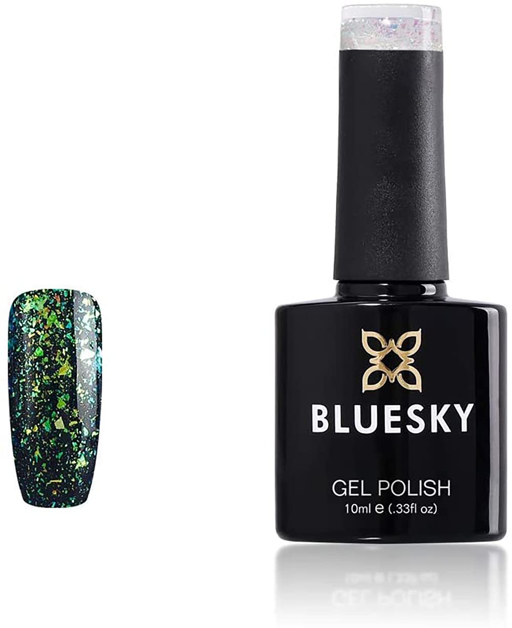 Bluesky Gel Nail Polish, Galaxy 03, Extra-Terrestrial, Glitter, 10ml (Requires Curing Under UV LED Lamp)