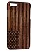 szwisechip 5.5 inch USA Flag Natural Real Bamboo Wood Wooden Hard case Cover for iPhone 6 Plus, 6S Plus (5.5