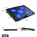 Havit 5 Fans Laptop Cooling Pad for 14-17 Inch Laptop, Cooler Pad with LED Light, Dual USB 2.0 Ports, Adjustable Mount Stand (Blue)