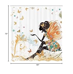 Ambesonne Fantasy Shower Curtain, Spring Girl Wings