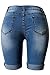 Dokotoo Womens Casual Denim Destroyed Bermuda Shorts Jeans X-Large Blue
