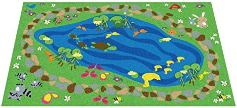 KIDCARPET.COM Nature All Around Rectangle Classroom Rug | Bordered Area Rug for Preschool Daycare Learning, 4' x 6'