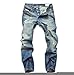 Voglee Men's Stylish Slim Fit Straight Leg Jeans Trousers