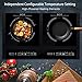 COSTWAY 1800W Double Induction Cooktop, Portable Electric Dual Hot Plate, Countertop Burner w/Digital Display, 8 Temperature and Power Levels, Kids Safety Lock, Black