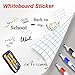 TOPtoper Self-Adhesive Whiteboard Sticker 78.7” × 17.7” Dry Erase Wall Decal Paper Whiteboard Surface for Kids, Office, Home and School (White, 17.7×78.7 Inch)