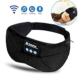 Sleep Headphones Wireless, Bluetooth Sleep Mask Sleeping Eye Mask Travel Music Headsets with Built-in Earphones Handsfree Microphone