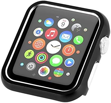 Apple Watch Case 38mm, Compatible with iWatch Face Plate Cover Protective Frame Compatible with Apple Watch Series 3/2/1 (Black)