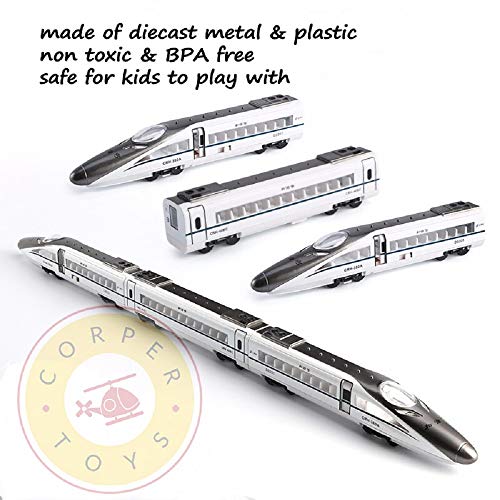 image for MinYn Diecast Train Toy Set High Speed Bullet Train Express Magnetic P