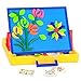 Wishland Magnetic Board Tabletop Learning Easeltoys /Magnetic Chalk Dry Erase Board Toddler Toys (2 Functions)