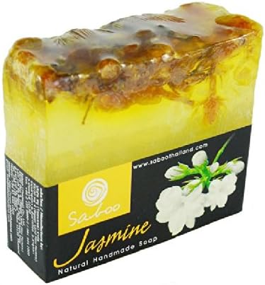 Jasmine Natural Handmade spa soap 3.5oz (100g) Square cut Organic Bath Bar