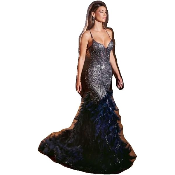 Ladivine J871 Beaded Strapless Corset Mermaid Gown - Gold Sequin Formal Dress For Prom & Pageants