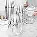 ConnectedPlus 9 oz Silver Rimmed Plastic Cups: 100 Fancy Disposable Wine, Cocktail or Punch Glasses - Clear Tumbler Cup Perfect for a Wedding Reception, Elegant Holiday Party and More