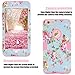 TOPSKY Compatible with iPhone 6s Plus case, iPhone 6 Plus case Flower, Three Layer Heavy Duty High Impact Resistant Hybrid Protective Cover Case for iPhone 6/6s Plus (Only for 5.5