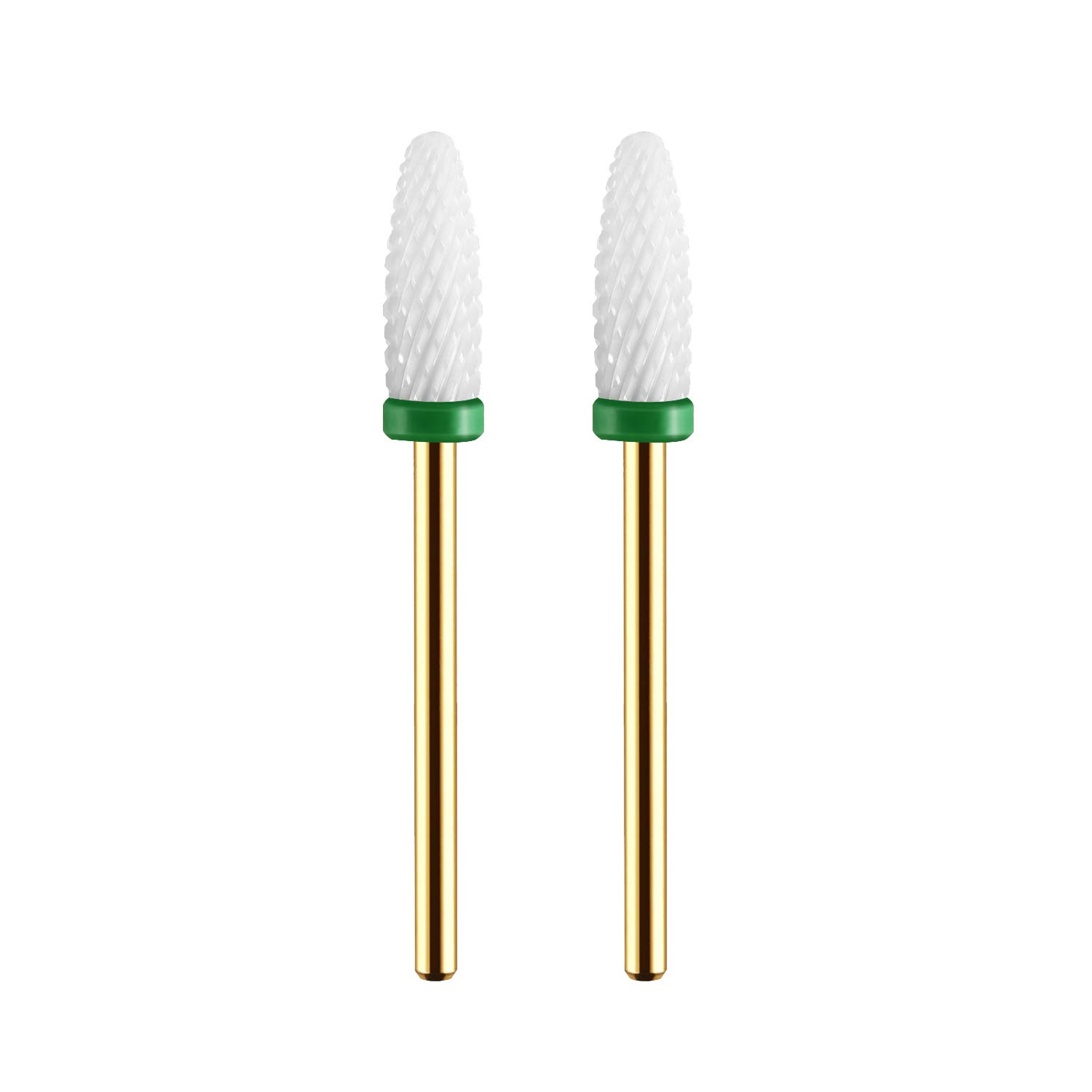Ceramic Nail Drill Bit, 2pcs JCMASTER Universal Size 3/32" Cone Shaped Drill Bit, Electric Efile Drill Accessories for Acrylic Nails UV Nail Thinning Extra Thick Nails Coarse