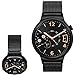 18mm Magnetic Milanese Loop Stainless Steel Magnet Closure Lock Bracelet Strap Band For Huawei Watch 2015, Huawei Watch Jewel (180 Days Warranty) (Magnetic Black)