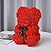 FLOWERS Rose Bear, Red Rose Teddy Bear Gifts for Wife Her, Valentines Day Bear with Gift Box for Women, Birthday Anniversary Rose Bear Gifts for Girlfriend Loved with Gift Box,10 inch