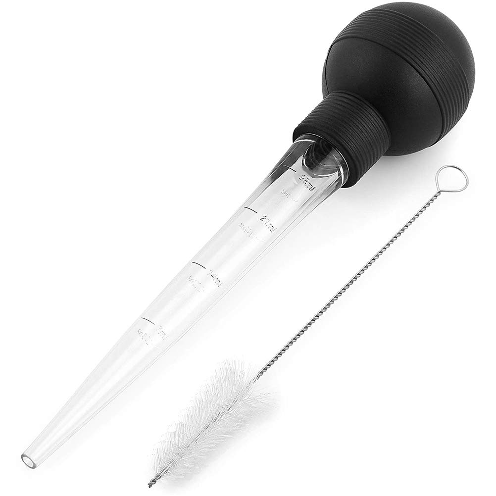 Yumira Roasting Syringes with Cleaning Brush, Baster Juicer Barbecue Oil Dropper BBQ Pipe Kitchen Cooking Utensils 28 ml