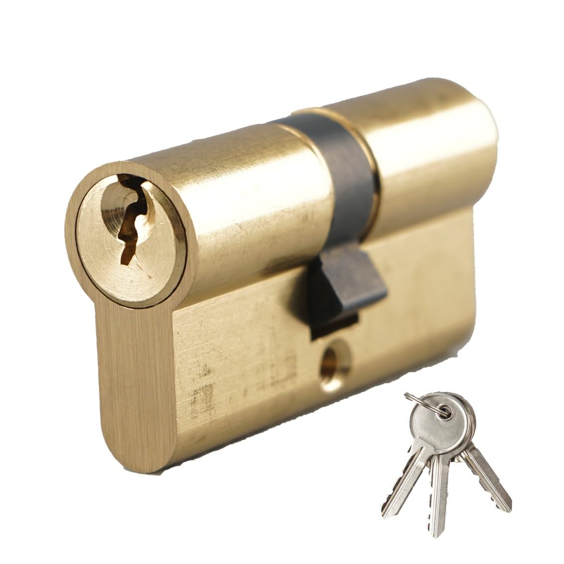 WK Electrical - Cylinder Lock Euro Profile, 5pins Anti-Pick, High Security Anti-Theft, Resistance to Corrosion (35/35mm -Brass)