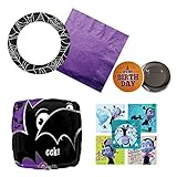 04 Vampirina stickers - Spider Web Bat Party supplies, small plates, napkins, balloon