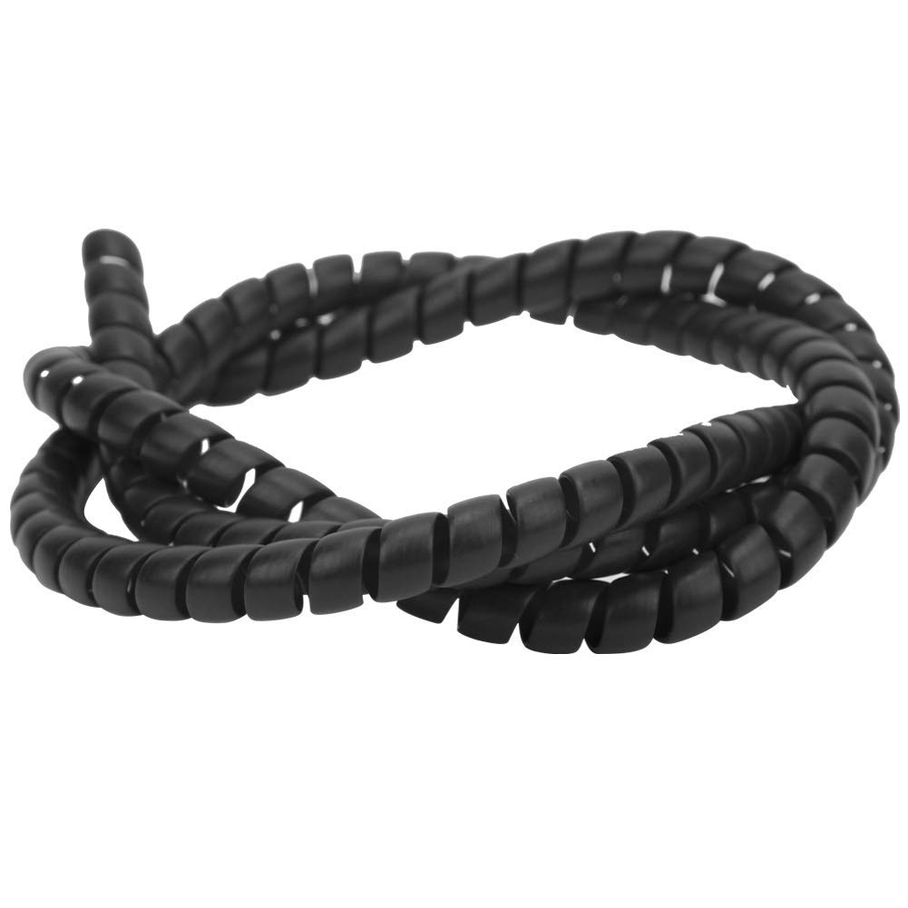 Brake Line Spiral Tube PP Scoooter Cable Housing Protector Flame Retardant Cable Tube for M365 Electric Scoooter(Black)