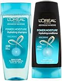 L'Oréal Paris Elvive Power Moisture Hydrating Shampoo and Conditioner Set, 12.6 fl. oz. each