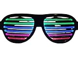 WDCS LED musical shades Sound & Music Active LED Party Glasses with USB Charger. Best for Cloubbing, EDM, Rave, Disco, Dubstep Party
