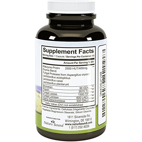 Pure Natural Digestive Enzymes for Women & Men Protein