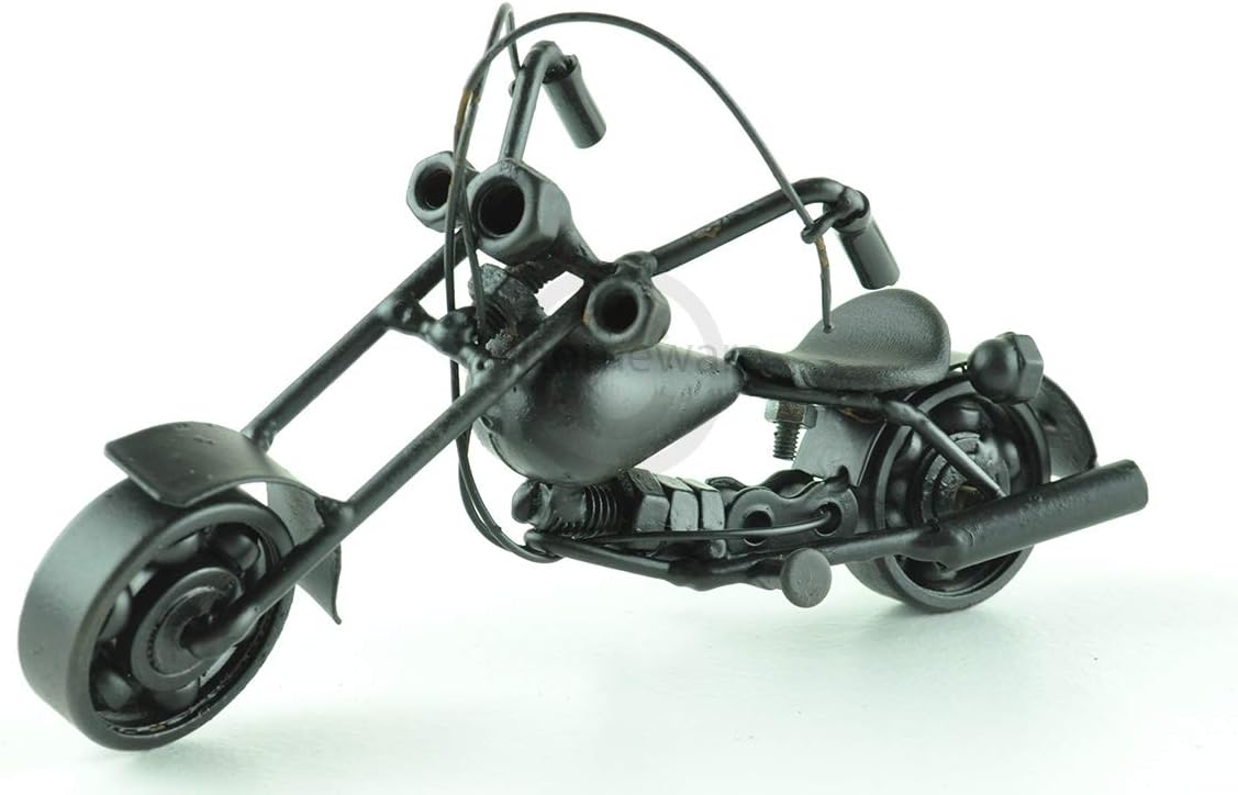 viethuy03 Handcrafted Metal Model Of Vintage Harley Davidson Motorbike, Black Colour, T002S