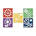 Sidewalk Chalk Stencils Set (6 Pieces) 12 Inch Stencils - Shapes for Summer