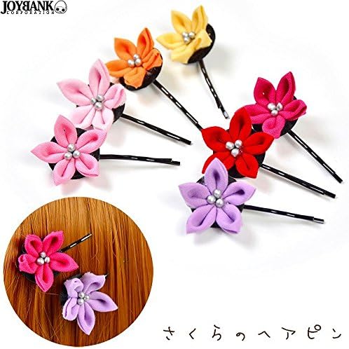 Amazon Co Jp ノーブランド品 和風さくらヘアピン レディース フリー パープル 服 ファッション小物