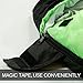 OUTSTAR Lightweight Waterproof Envelope Sleeping Bag with Compression Sack for Kids,Boys, Girls, Teens & Adults. Indoor &Outdoor Camping, Travelling, Hiking & Backpacking (Green & Black/Right Zip)