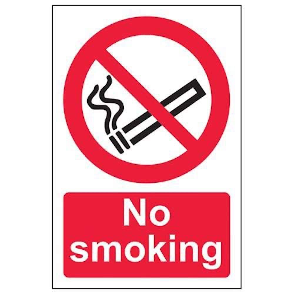 V Safety 57034AU-R2 No Smoking Prohibition Sign - Portrait - 200mm x 300mm - 2mm Rigid Plastic — image 1