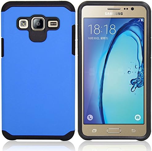 Galaxy J7 Neo J701M/J7 Nxt J701F/J7 Core J701 Case with Screen Protector & Stylus, Telegaming Dual Layer Defender Impact Resistant Armor Cover for Samsung Galaxy J7 J700 /Core Duos J701FZ Blue
