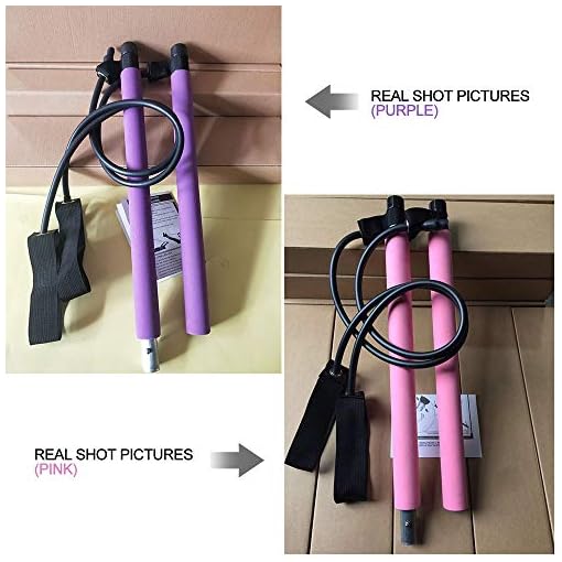 Portable Pilates Bar Kit with Resistance Band Yoga Pilates Stick Yoga Exercise Bar with Foot Loop for Yoga,Stretch… - Image 8