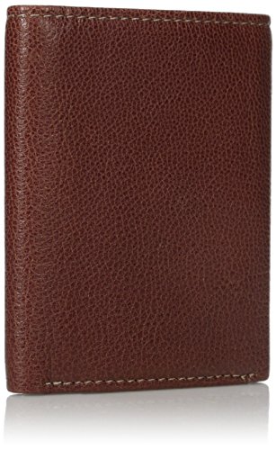 Timberland Men's Genuine Leather RFID Blocking Trifold Security Wallet, Brown, One Size