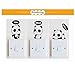 Efivs Arts 7 Pcs Cute Animals Removable Creative Light Switch Decals Bedroom Wall Laptop Stickers,Black
