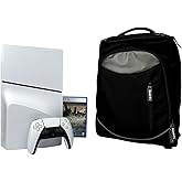 Good E's Spacious Travel Carrying Backpack for PS5 with Zippered Pocket and Padded Protection, Storage Bag Case Compatible with Playstation 5 Console for Game Disc, PS5 Backpack for School