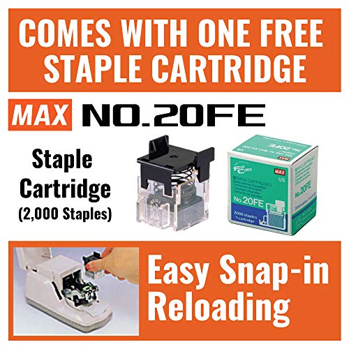 MAX USA CORP. EH20F EH20F Flat Clinch AntiJam Elec Stapler and