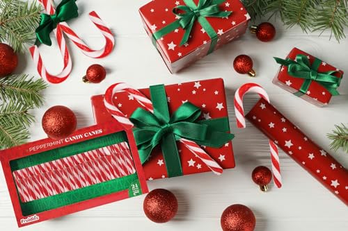 FRUIDLES 12-PACK CHRISTMAS 5 INCH CANDY CANES SUCKERS, PEPPERMINT FLAVOR, INDIVIDUALLY WRAPPED (12-PACK)