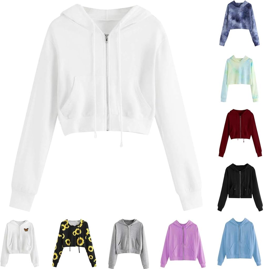 zip up hoodies for teenage girl