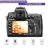 Nikon D7000 D90 D300 D700 Tempered Glass Screen Protector - MOTONG LCD Screen protector for Nikon D7000 D90 D300 D700,9 H Hardness,0.3mm Thickness,Made From Real Glass